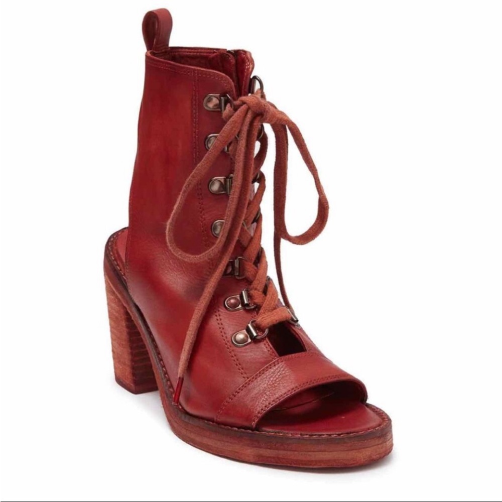 Free People Open Toe Lace Boots Size 9